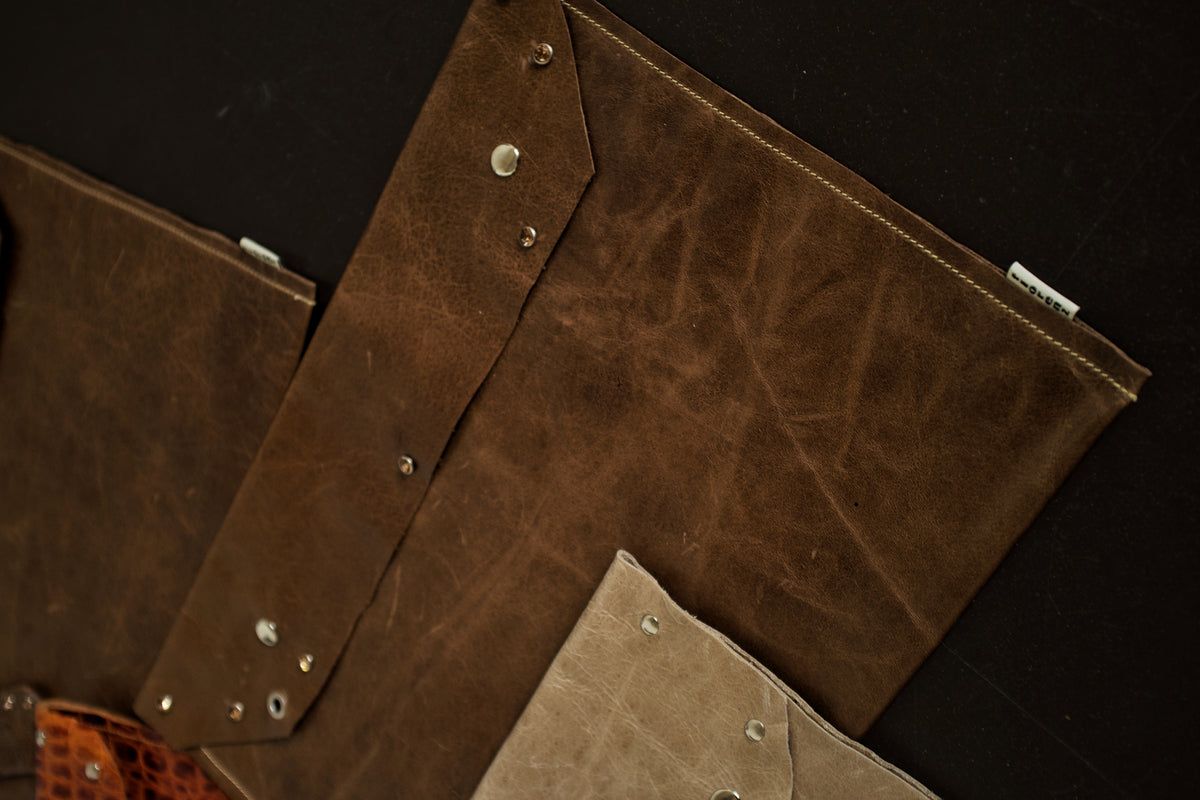 Studded Hide Pouch
