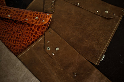 Studded Hide Pouch