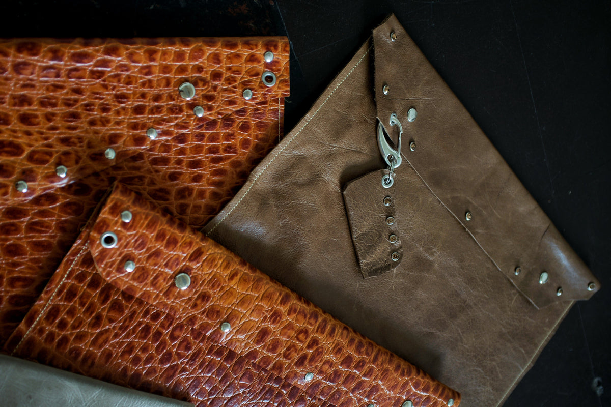 Studded Hide Pouch