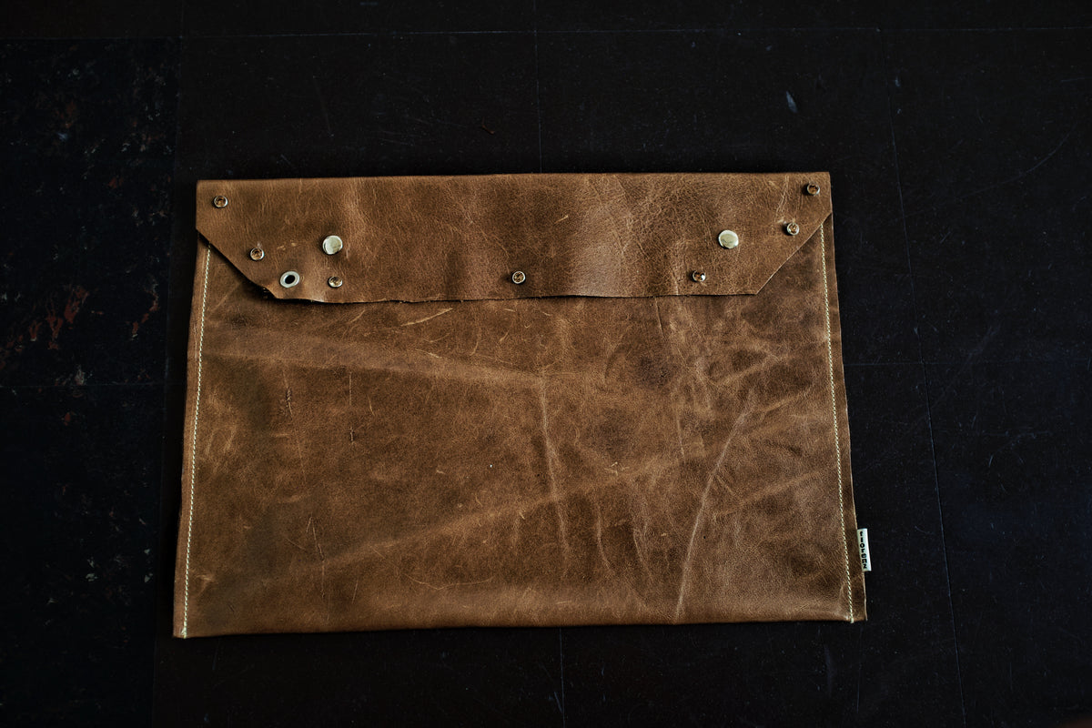 Studded Hide Pouch