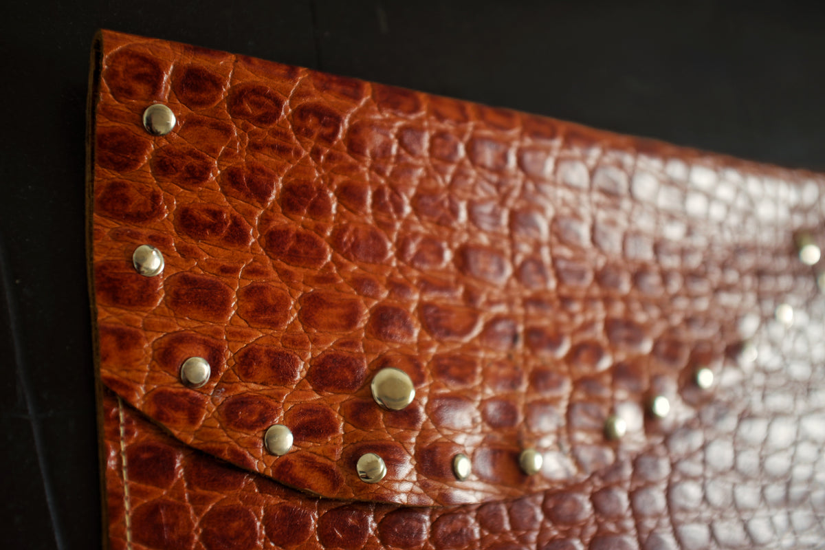 Studded Hide Pouch