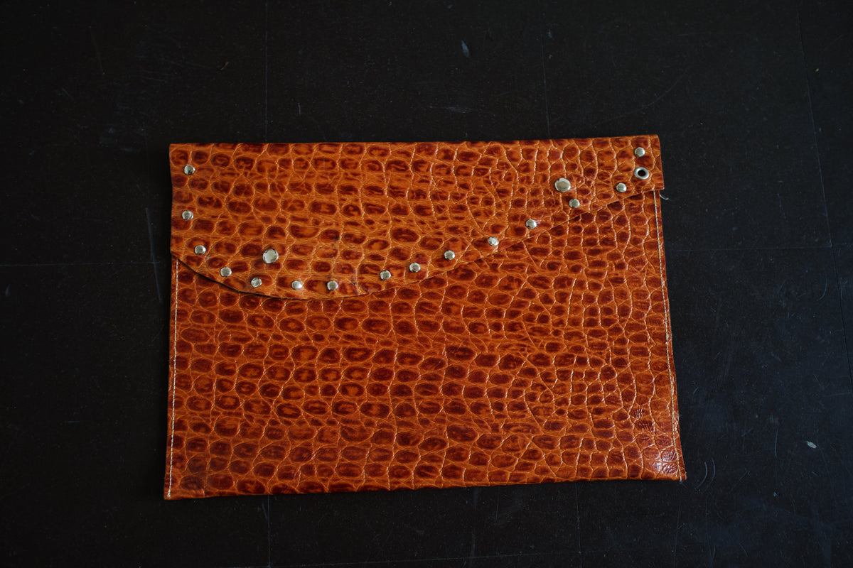 Studded Hide Pouch